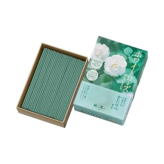 Kataribe White Rose Short Size Approx. 50g Incense Stick Nippon Kodo Low Smoke