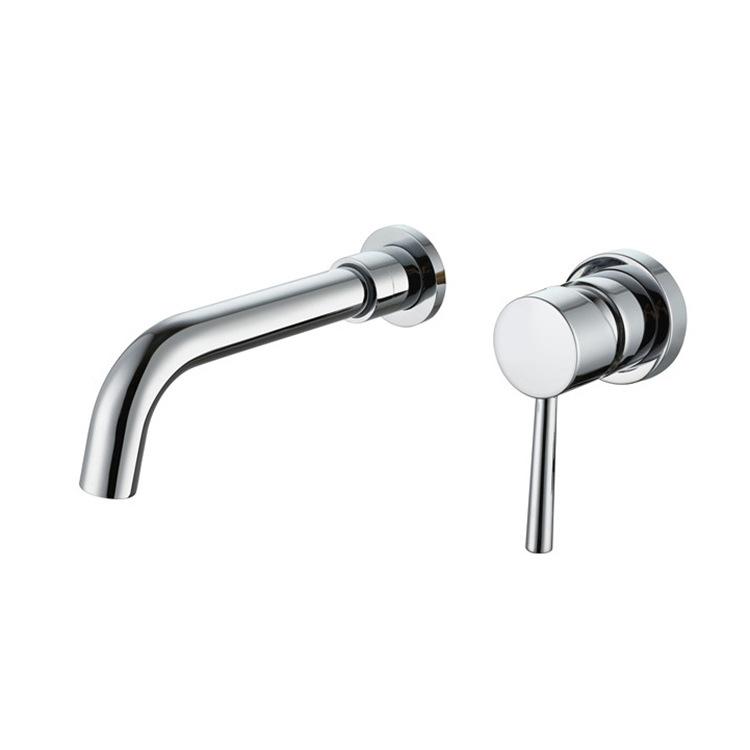 Concealed Wall-Mounted Two-Piece Set Modern Basin Bathroom Sink Embedded Basin Faucet