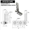 304 Stainless Steel Adjustable Torque Hinge, Industrial Free-Stop Pivot Hinge for Any-Angle Positioning on Equipment 1Piece