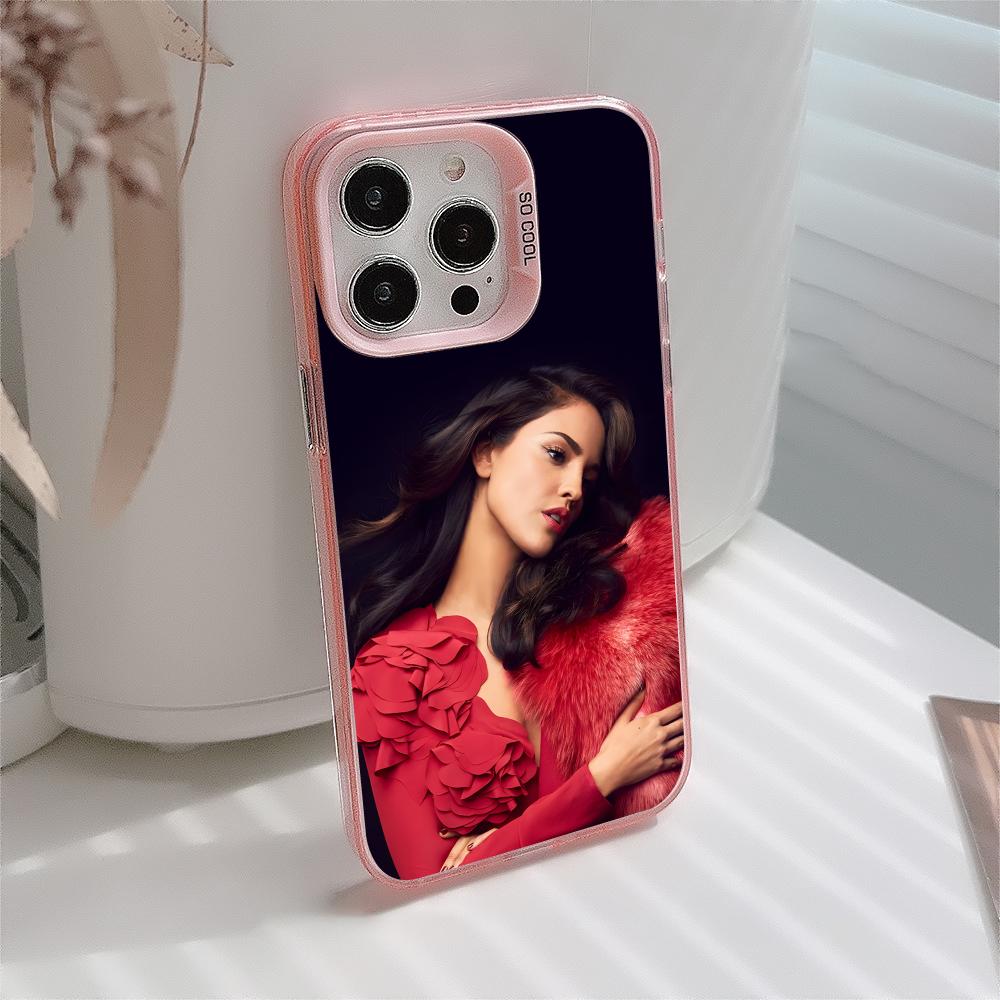 Fashion Eiza Gonzalez Pink Translucent Mobile Phone Case for iPhone 17 16 15 14 13 12 11 X XR XS Air Pro Max Plus Colorful Cover