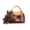 Gucci Cosmetic bag/toiletry bag [Customized Bag] Caramel Bear Year of the Horse limited CNY doll, portable storage, red polyester fiber Caramel Bear