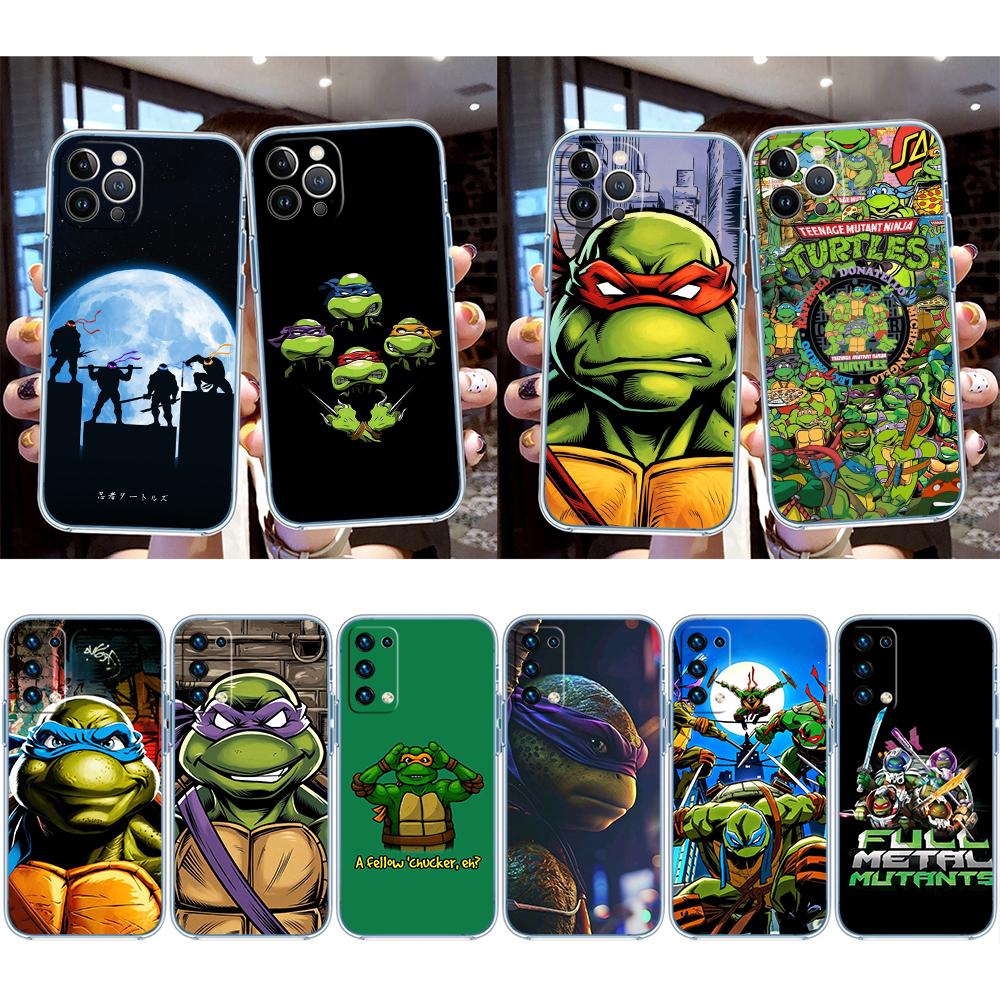 QE27 TMNT Transparent Phone Case for Motorola Moto G7 G8 G9 G84 G85 G73 G24 G15 Z2 Play Power Plus