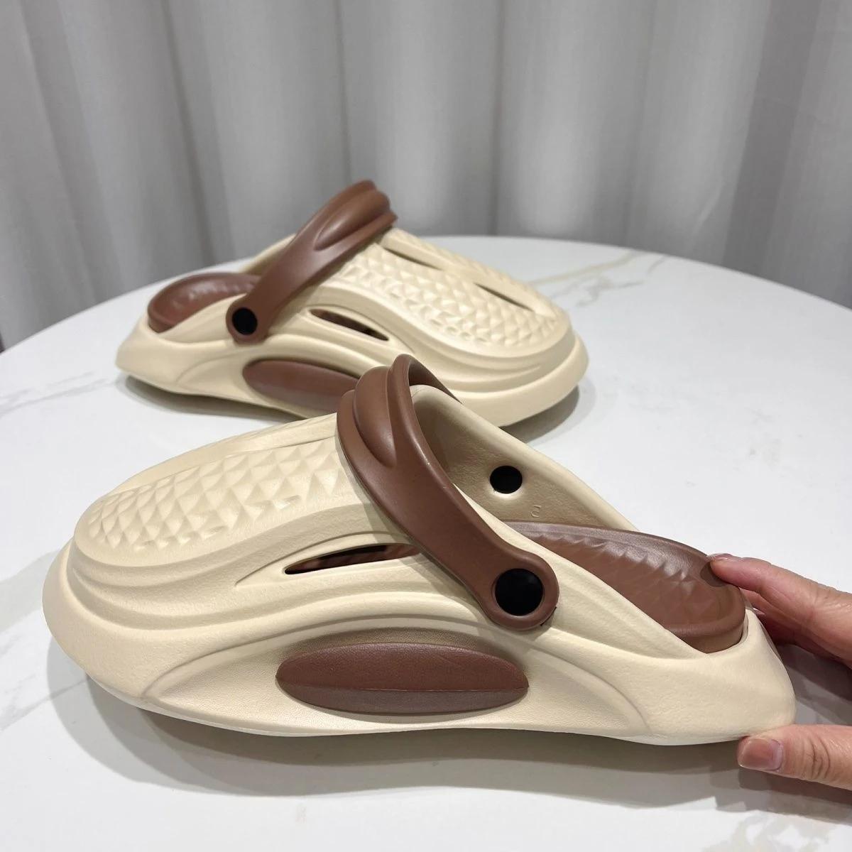 

Fashion Black Men s Sandal Hollowing Descount 2025 Styles in Welcome Deal Stylish New Summer Low Price Daily Use Number 41 Pvc Male Shoe 44-45