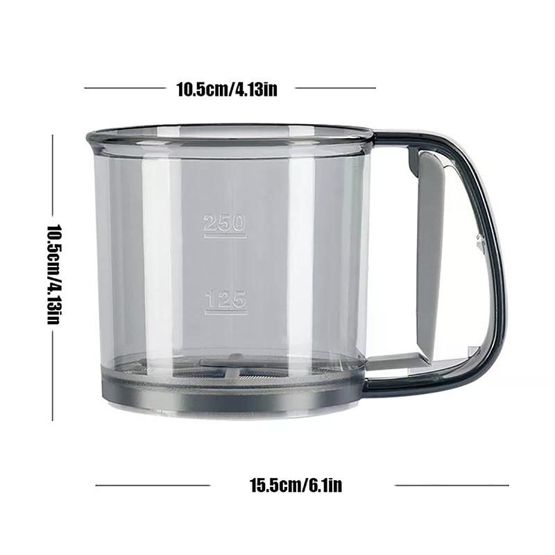 New Kitchen Flour Sieve Handheld Semi-automatic Sugar Sifter Powder Shaker Handle Measuring Cup Making Tool Baking Kitchen Tools