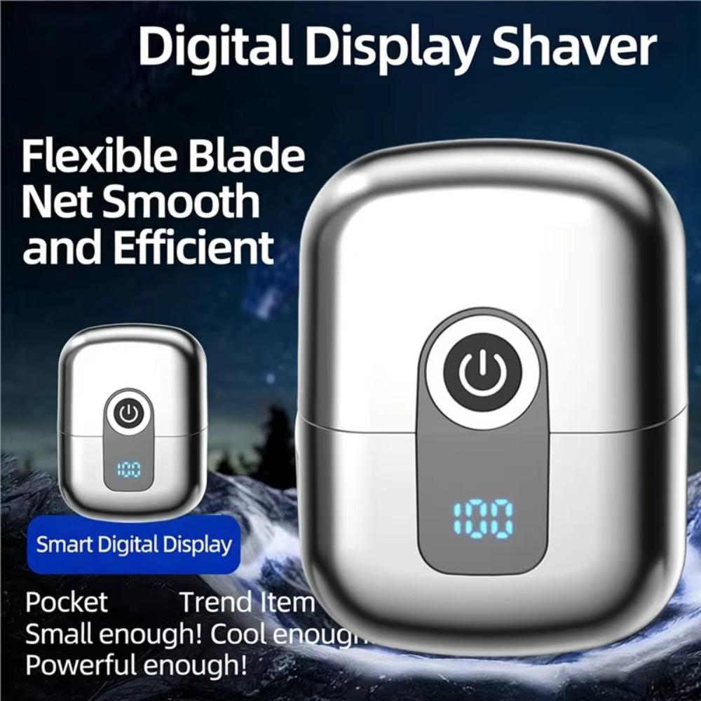 Double Head Mini Electric Shaver Magnetic Floating Men's Beard Trimmer Travel Use
