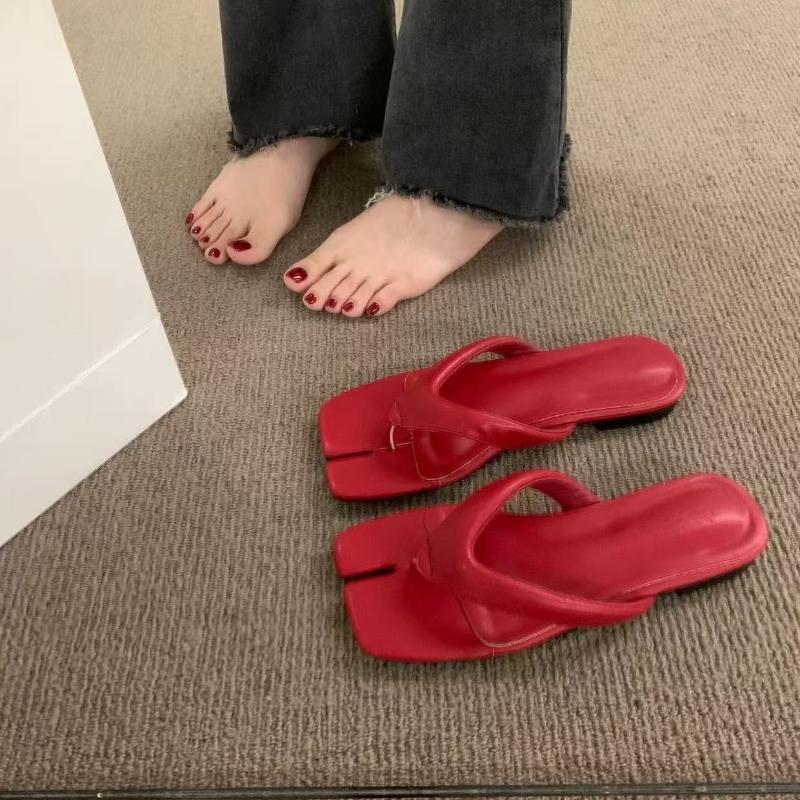 Mode Mode Flach Damen Mittelhohe Absätze Pantoletten Zehentrenner Hausschuhe 2025 Neu Sommer Damen Schuhe Damenabsätze Hausschuhe Pumps Schuhe