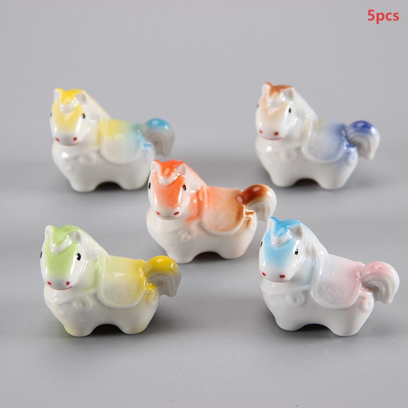 Ceramic Chopsticks Pillow Cartoon Chinese Zodiac Horse Chopstick Rest Home Decoration Chopsticks Chopsticks Holder Spoon Holder