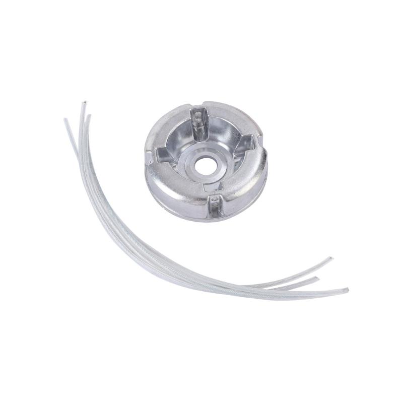 Aluminum Grass Trimmer Head with 4 Lines Brush Cutter Head Thread Cutting Line Head for Lawn Mower Accessories