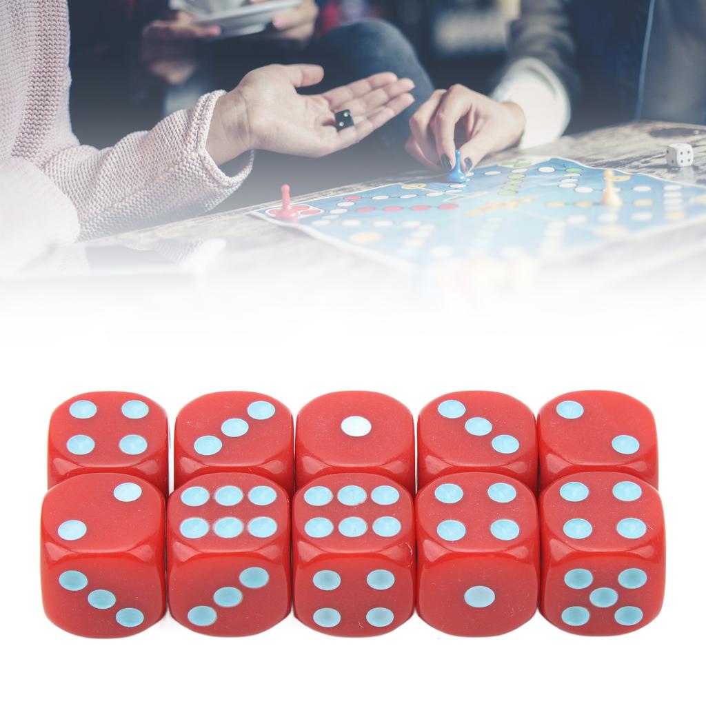 20Pcs 16mm Rounded Corner Dice 6 Sided Game Dice Set for Table Board Games Math Games
