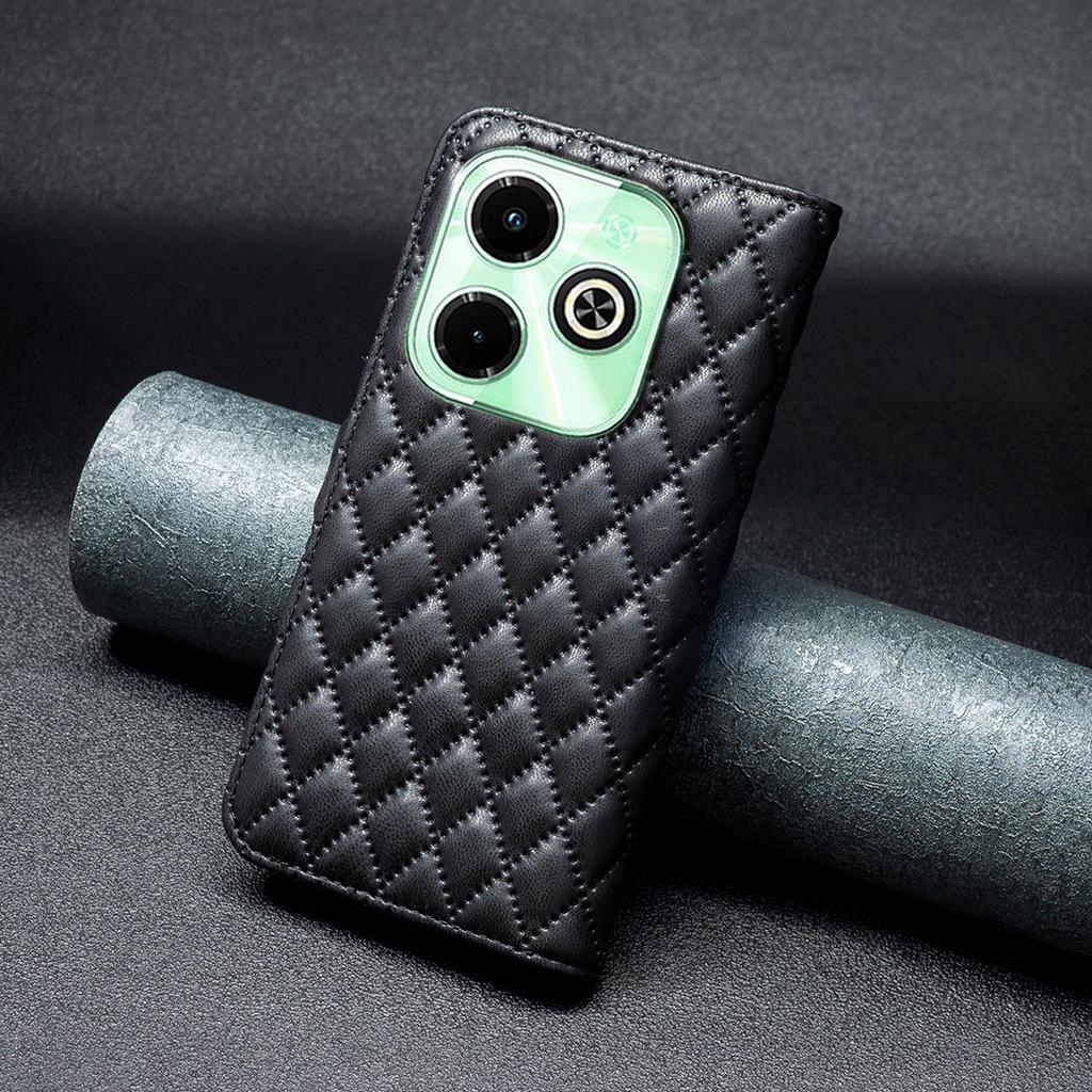 Für Infinix Hot 40/Hot 40 Pro Brieftaschen-Handyhülle Rautenmuster