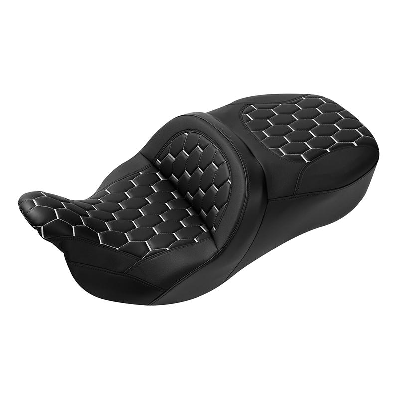 Motorcycle Driver Passenger Seat 2 Up For Harley Touring Road King Road Glide Street Glide CVO FLHR 2009-2023