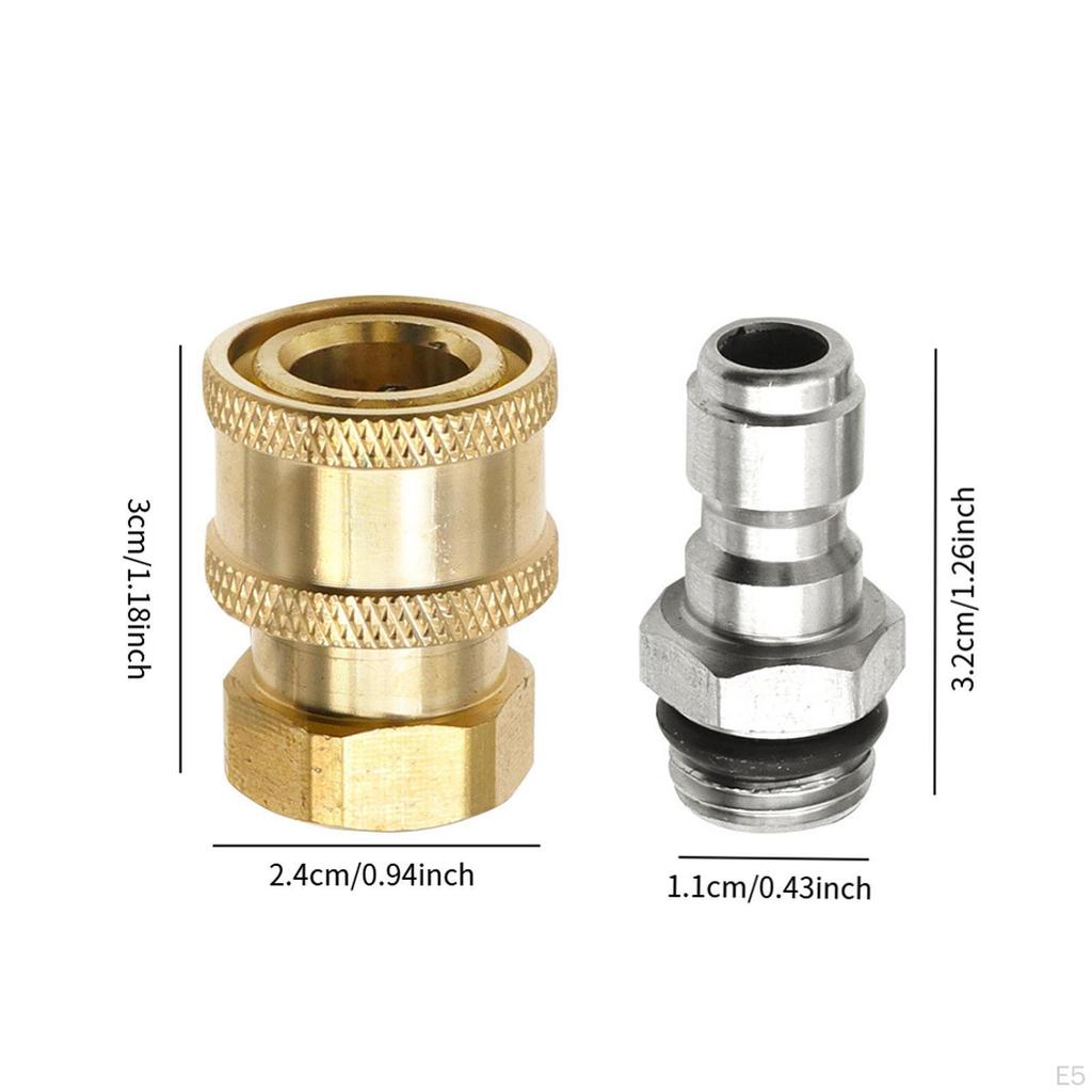 1/4 Pressure Washer Nozzle Quick Coupler Premium Car Wash Hose Connector Adapter