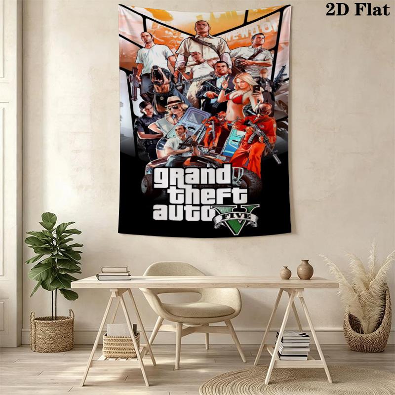 Grand Theft Auto V Cover Artwork Bedding 1 Duvet Cover 2 Pillowcase Without Core Soft And Comfortable Christmas Birthday Gift Bedding Set