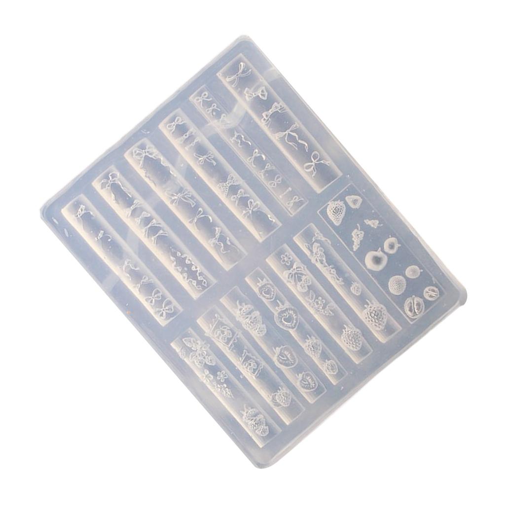 Silikonform für geprägte Nailart-Sticker, filigrane florale Spitzen-Schleifen-Designs, Basteln, einfache Anwendung