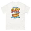 Gay Hot Dog Yearning Graphic Tee – Adult Humor Statement Shirt