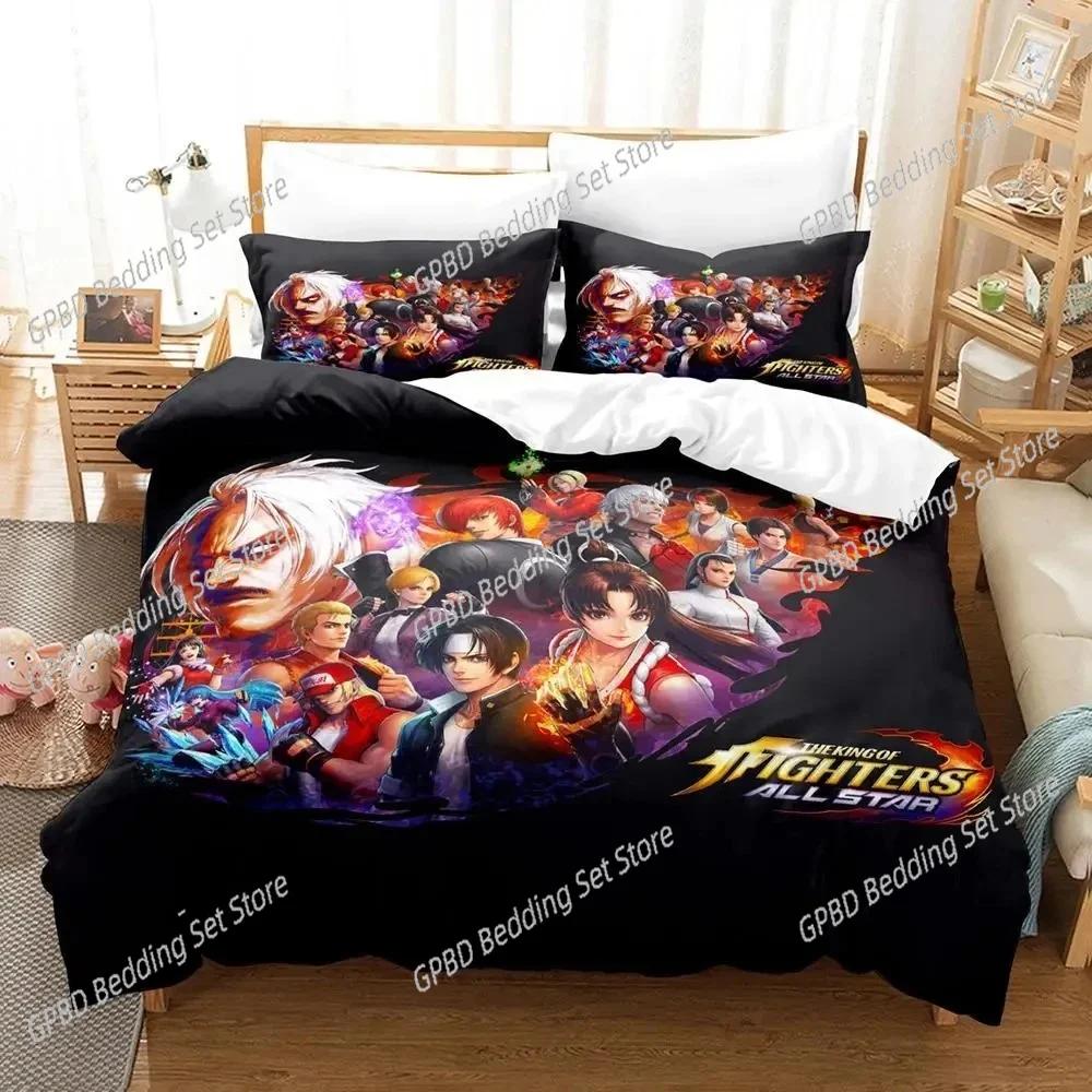 Comforter Anime The King Of Fighter Bedding Set 3D Printed Suitable For Bedroom Kids Home Textile