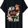 Koi Fish Pond Carp Japan  Art Cherry Blossom Sakura T-Shirt