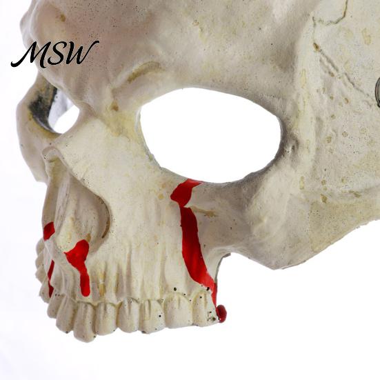 Lekka maska czaszki z pianki PU, maska szkieletu na Halloween, przerażająca z bocznym klipsem, wygodna dla dorosłych, do domów strachów, cosplayu, balów maskowych