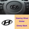 ABS Car Sticker Steering Wheel Emblem Badge for Hyundai Tucson IX35 I20 I40 Kona Sonata Azera Santa Fe Genesis Elantra Accent B32