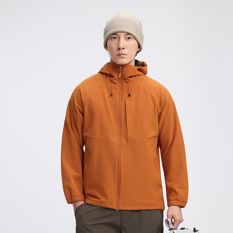 Big Brand Windproof Running Travel Jacket, Women's Soft Shell & Men's High-End Feel Hooded Rainproof Jacket for Autumn Winter.
