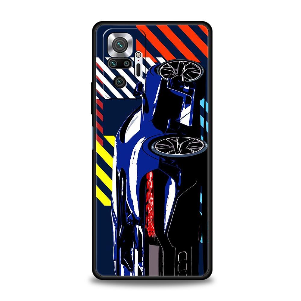 Handyhülle für Xiaomi Redmi Note 12 10 11 9 8 Pro Plus 9S 7 8T 9T 9A 8A 9C K40 Gaming Soft Cover JDM Sportwagen Lampe Flugzeug
