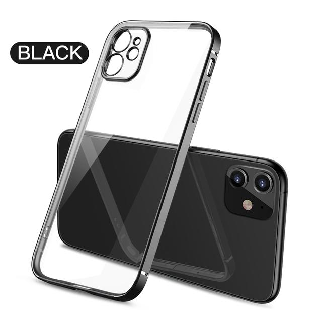 Ultra Thin Square Plating Frame Soft Case For Iphone 14pro Max X Xs Xr 13 Pro Max 11pro 12pro Camera Protection Clear Back Cover