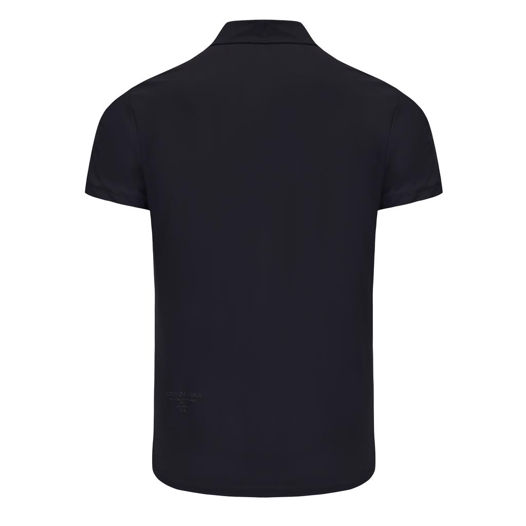 Li-Ning Honor Series Simple National Flag Pattern Comfortable Casual Short Sleeve Polo Shirt Unisex Polo Shirts Deep-Blue APLV439-1