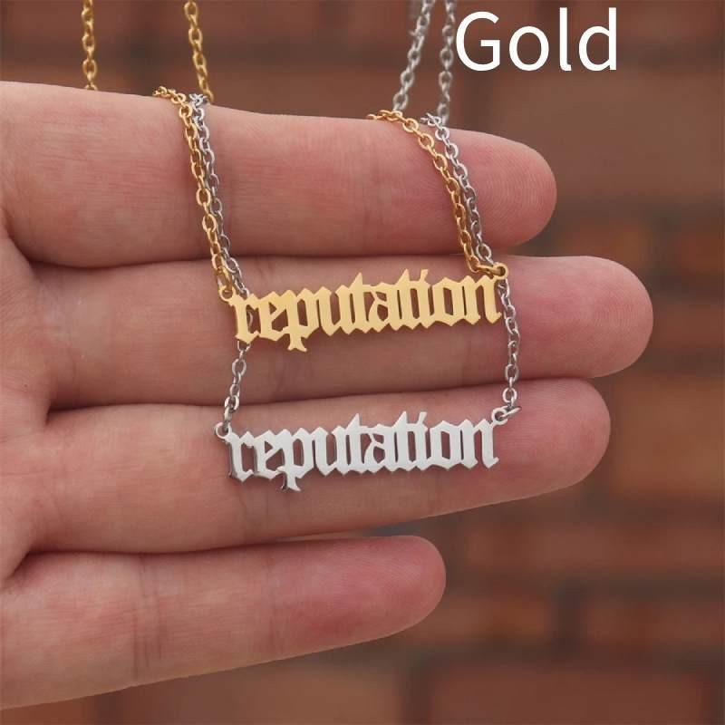 Taylor Digital Swift Signature Stainless Steel Necklace Pendant Letter Fashion