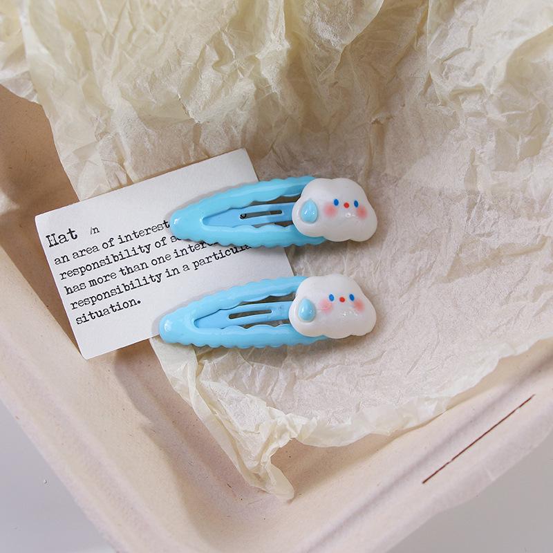 Autumn & Winter Sweet Girlish Hairpin Set: Cute Cartoon Bangs Clips