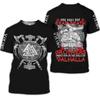 Summer Round Neck 3D Viking Tattoo Print Top Fashionable Casual Short Sleeved Men's T-shirts