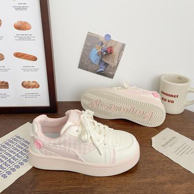 Rosa Plateau 22 Sommer Neu Schick Nischen Design Sport Atmungsaktiv Board Schuhe
