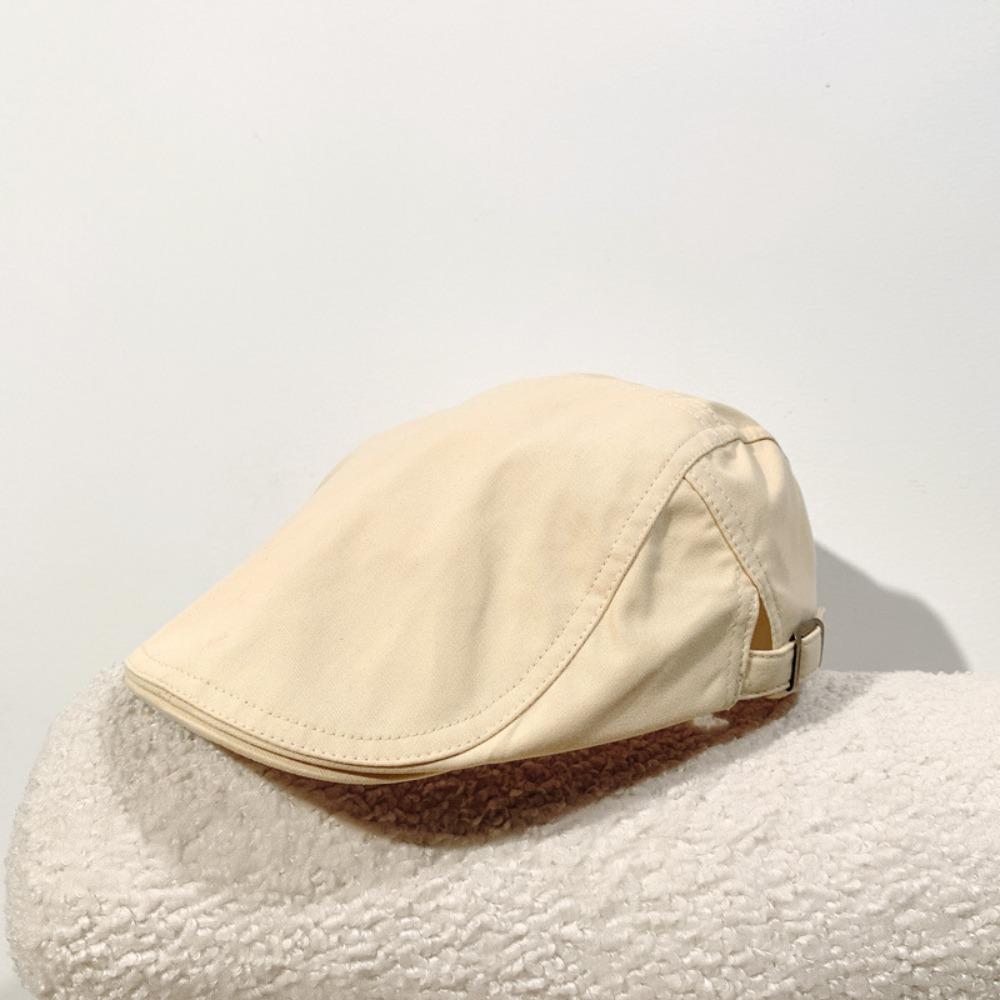 Korean Style Berets Hat Solid Color Peaked Cap Sweet Octagonal Hat Ladies