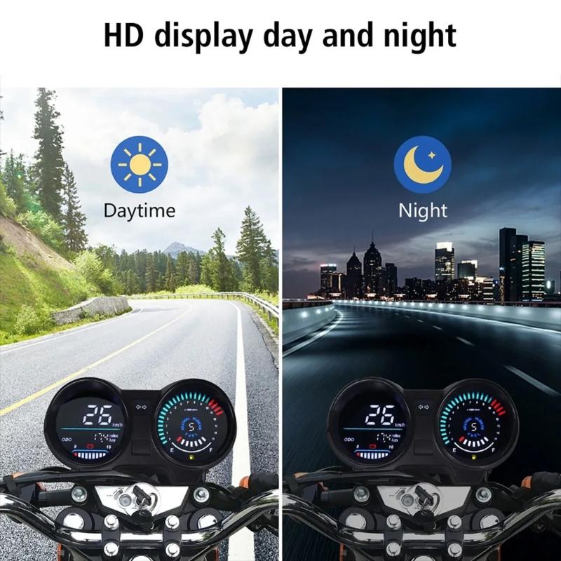 Motorcycle Digital Instrument Panel Tachometer Speed Mileage Large Display Suitable for CG150 Fan 150 Bikes Enthusiasts