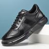 Fashion Men Formal Shoes Casual Business Leather Shoe British Style Student Business Black Lace Up Round To Comfort Outdoor Shoes Men