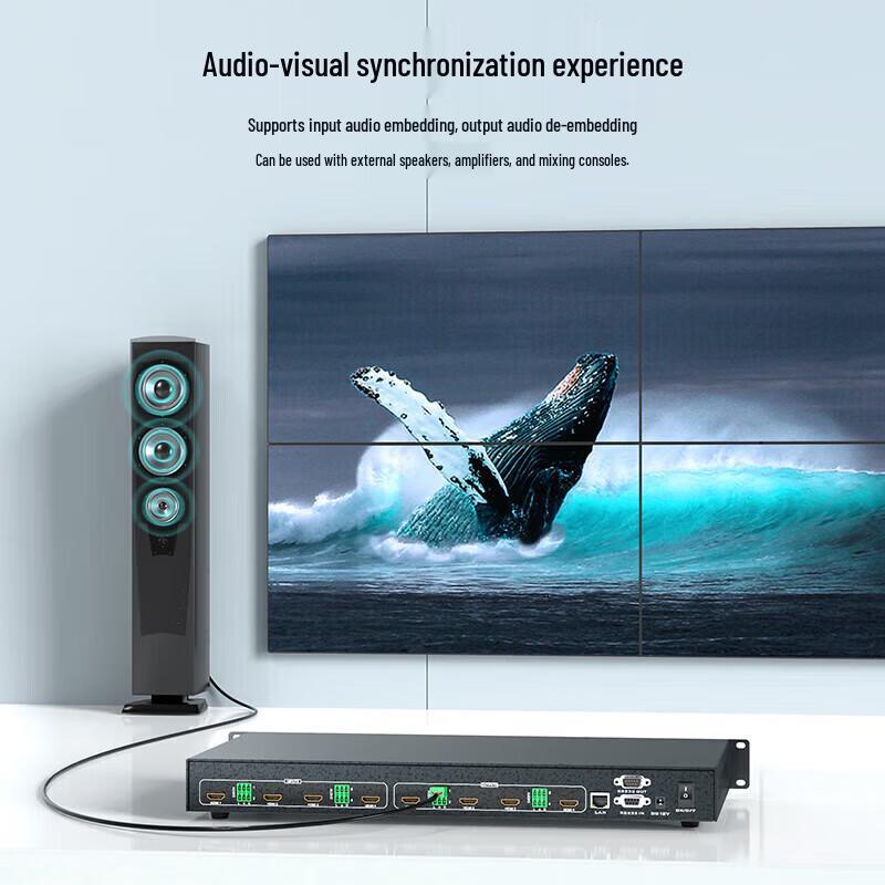 MT-Viki 4x4 Seamless 4K HDMI Matrix Switcher with Video Wall