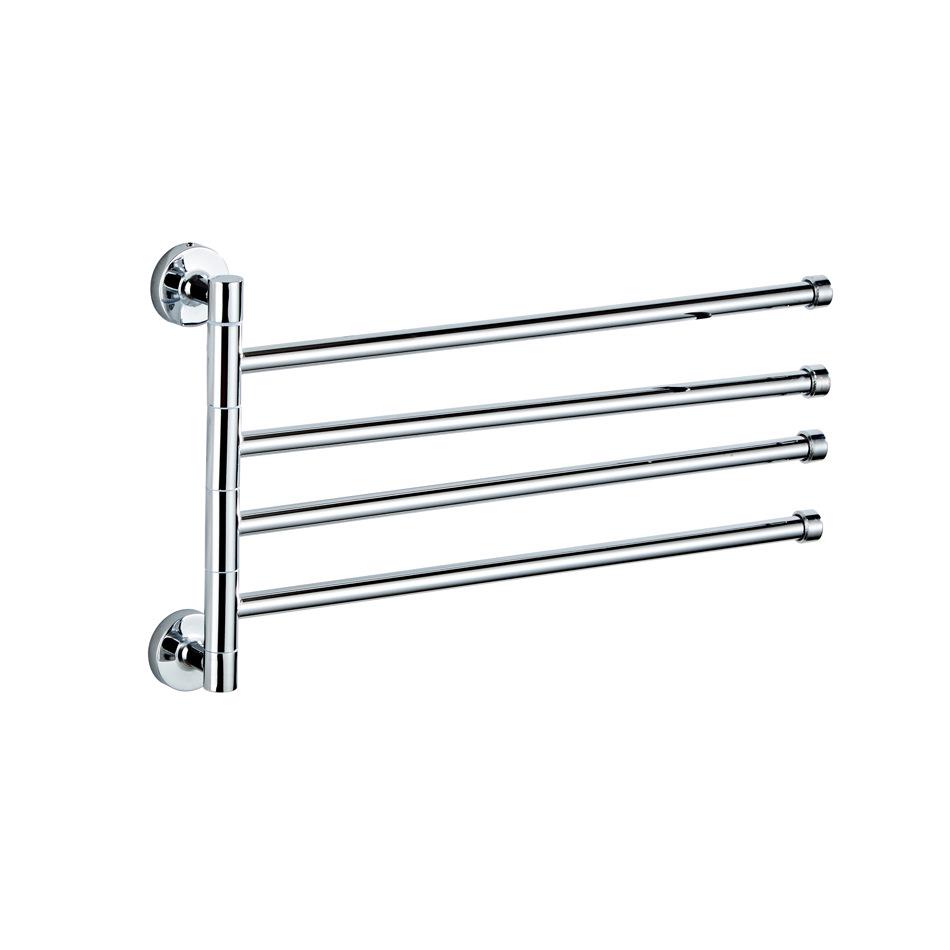 Cross-Rotating Stainless Steel Bathroom Towel Rack