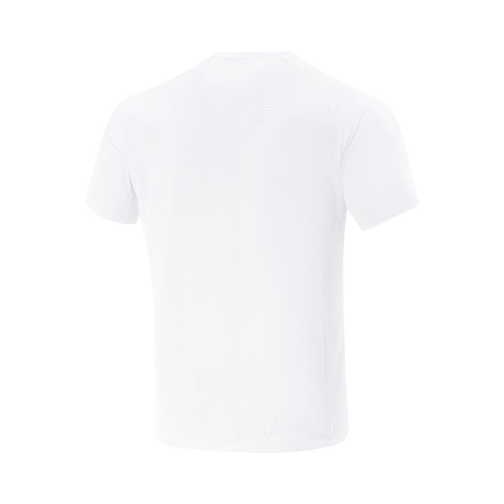 Li-Ning Training Series Solid Color Round Neck Comfortable Breathable Versatile Short Sleeve T-Shirt Men Tops White ATSV383-6