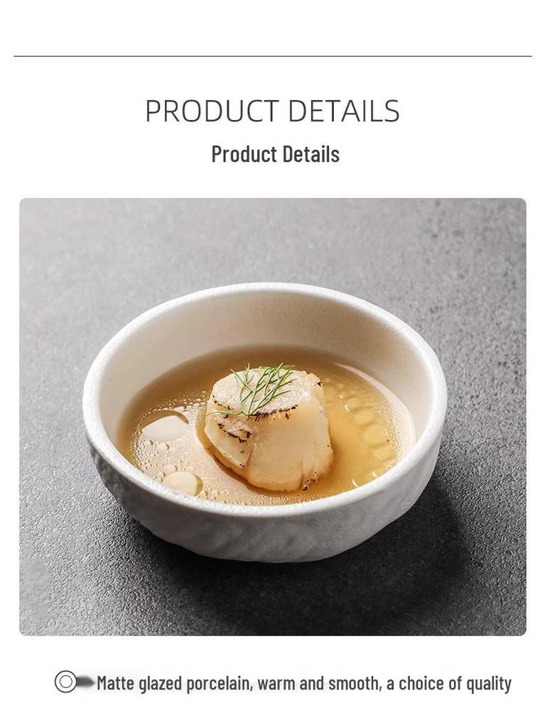 Japanese Ceramic Dipping Dish - Creative Seasoning Plate for Soy Sauce, Vinegar, and Snacks.