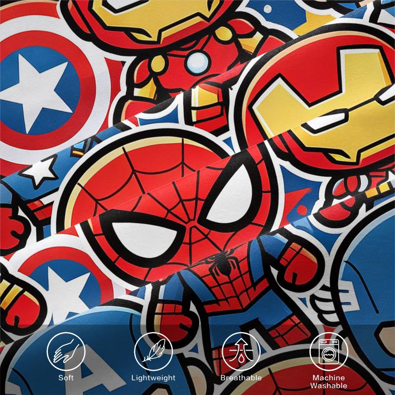 Cute Marvel Superhero Duvet Cover Set Comforter Cover Bedding Set No Filler For Teens Bedroom Living Room Decor