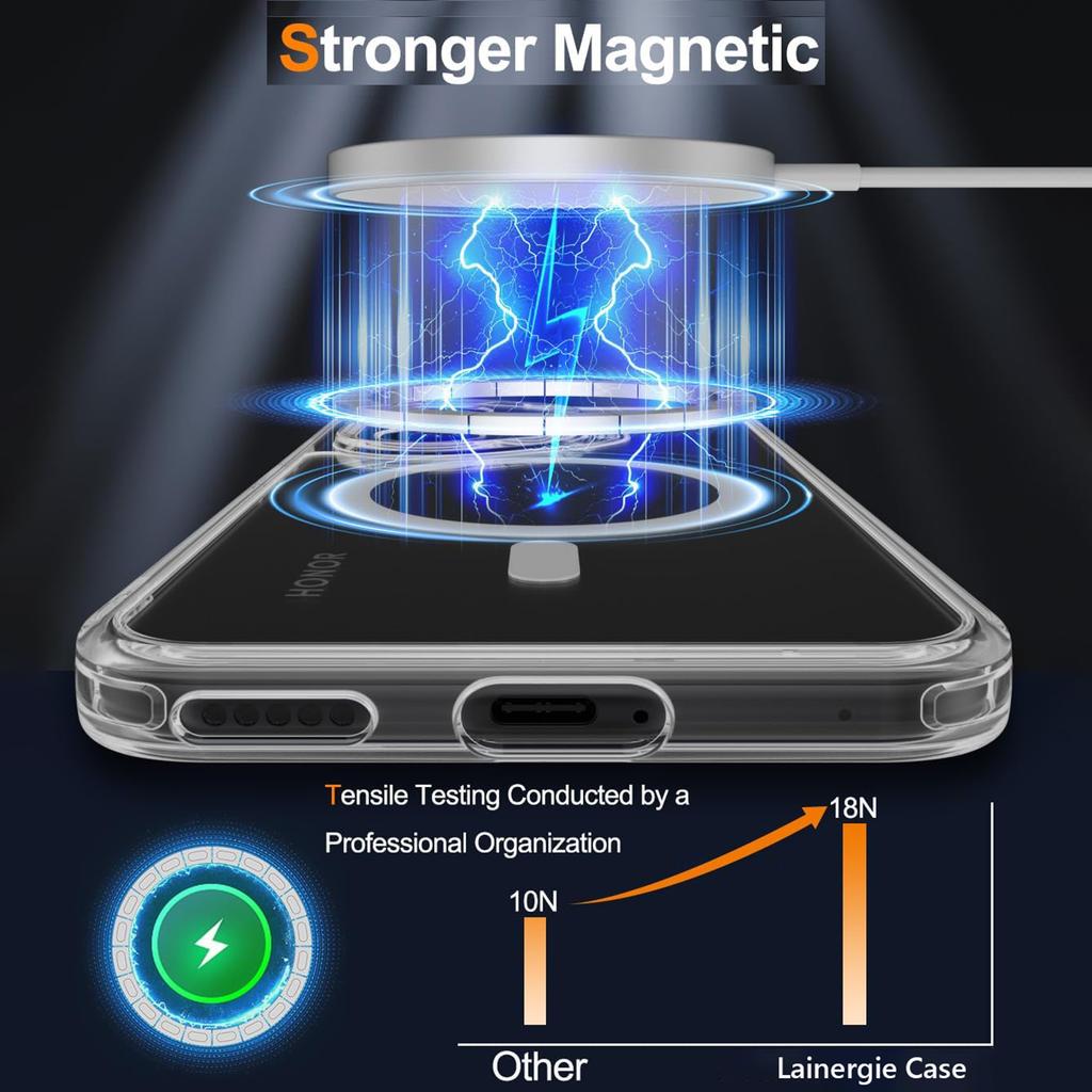 Shockproof TPU+PC Wireless Charging Magnetic Case For Honor 400 Pro Honor400 Pro G Clear Back Cover Phone Case