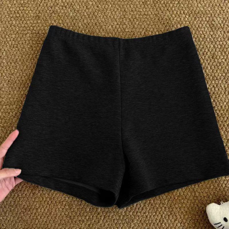 

Plus Size Grey High-Waisted Sports Shorts - Drawstring Slimming Summer Hot Pants for Women One Size (80-110 lbs)