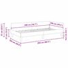 Corner Bed Frame Black 100 X 200 Cm Fabric