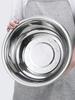 Stainless Steel Round Kitchen Cooking and Baking Kneading Bowl, Washing Fruit and Vegetable Bowl