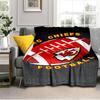 Kansas City Chiefs Pattern Blanket Outdoor Flannel Blanket for Camping, Hiking, Garden Parties, Picnic Essentials,gift for family and friends