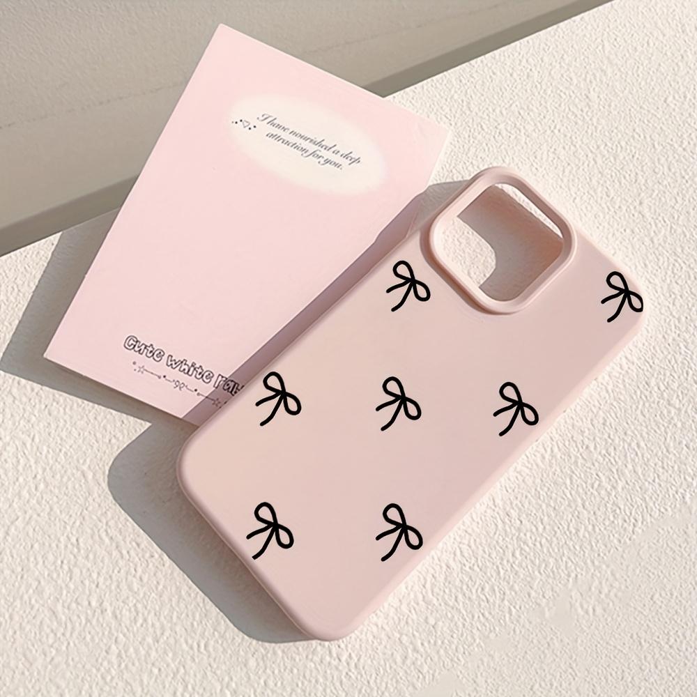 Minimalistische schwarze Schleife Handyhülle geeignet für iPhone 17 16 15 14 13 12 11 Pro/Max/Plus sturzsicher und stoßfest Rückseite