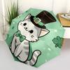 1pc Leprechaun Cat Automatic Folding Umbrella - Compact 8-Rib Design, Durable Plastic & Iron, Lightweight for Outdoor Daily Use140