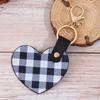 Korean Style Heart Leather Keychain Pendant: DIY Valentine's Day & Christmas Ornament Accessory
