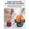 Taza Extractor de Jugo Inalámbrica 180W, Taza Extractor de Jugo Inalámbrica Portátil con Líneas de Medición Precisas, Batidora Personal Recargable para Viajes, Oficina, Gimnasio