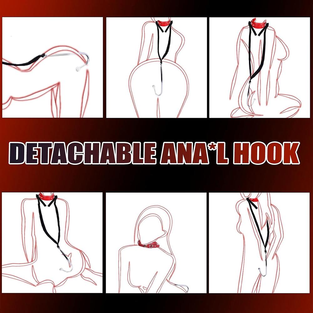 Metal Anal Hook  Sex Toys Neck Chain Butt Plug Bondage Adult Collars Prostage Massager  Slave Toys Chastity Sex Shop