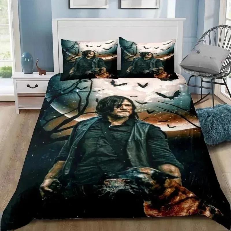 The Walking Dead Daryl Dixon Křídla Značka Ložní Sada Jednolůžko Dvoulůžko Plná Queen King Size Ložní Sada Dospělí Chlapci Ložnice 3D Tisk